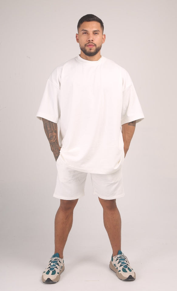 mens set in fresh fabric and oversized polo shirt